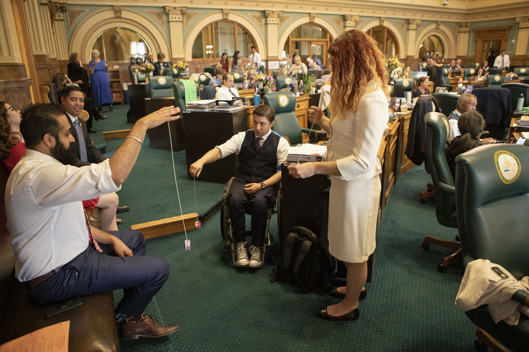 Legislators, staff play yo-yo